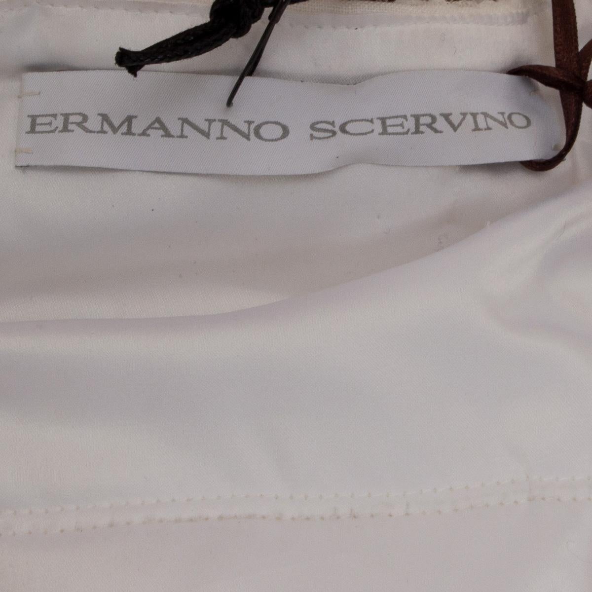 ERMANNO SCERVINO linen Crystal Collar Jacket Coat 40 S For Sale 1