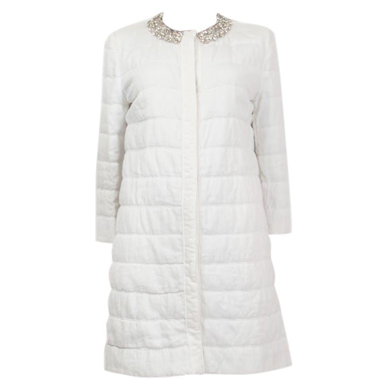 ERMANNO SCERVINO Chaqueta de lino con cuello de cristal Abrigo 40 S en venta