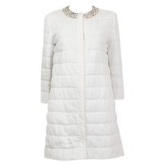 ERMANNO SCERVINO Giacca con colletto di cristallo in lino Cappotto 40 S