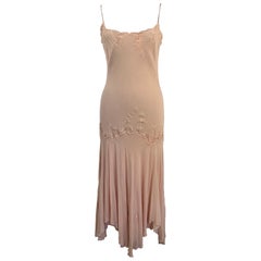 Ermanno Scervino long silk pink dress