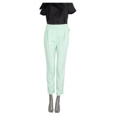 ERMANNO SCERVINO mint green viscose PLEATED Pants 40 S