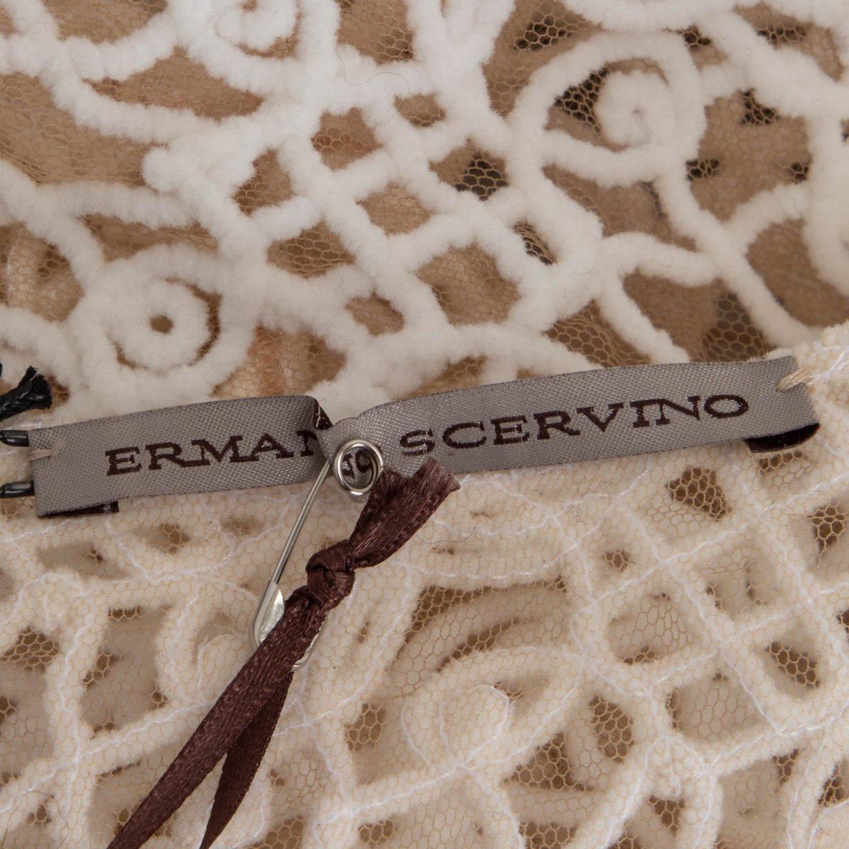 Women's ERMANNO SCERVINO off-white CROCHET MINI Dress 42 M For Sale