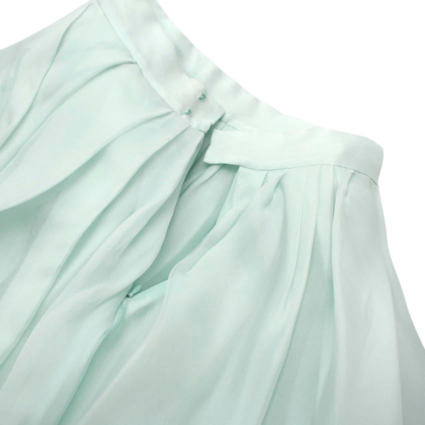 Women's Ermanno Scervino Pastel Green Silk Tulle Asymmetric Ball Skirt For Sale