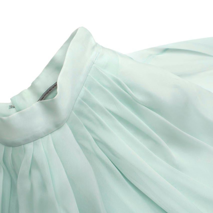 Ermanno Scervino Pastel Green Silk Tulle Asymmetric Ball Skirt For Sale 2