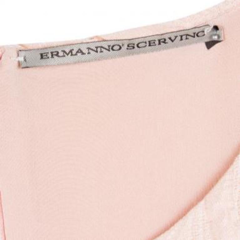 Ermanno Scervino Peach Ombre Embossed Jacquard Ruffled Bottom Sleeveless Dress M Pour femmes en vente