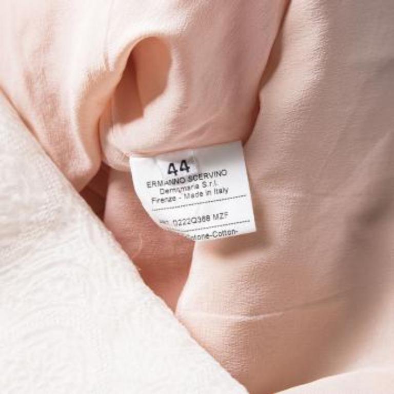 Ermanno Scervino Peach Ombre Embossed Jacquard Ruffled Bottom Sleeveless Dress M en vente 1