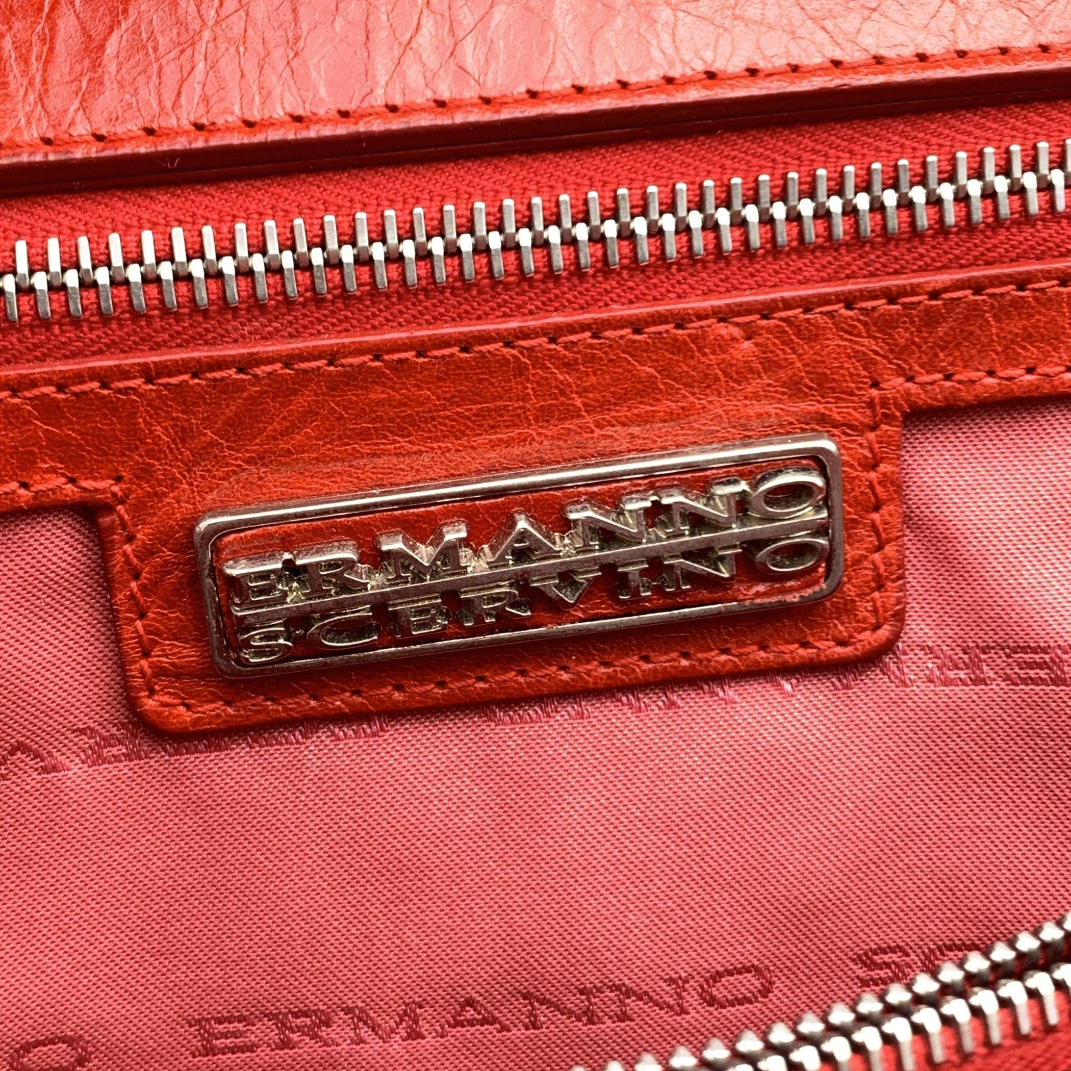 Ermanno Scervino Red Raffia and Leather Tote Shoulder Bag 1