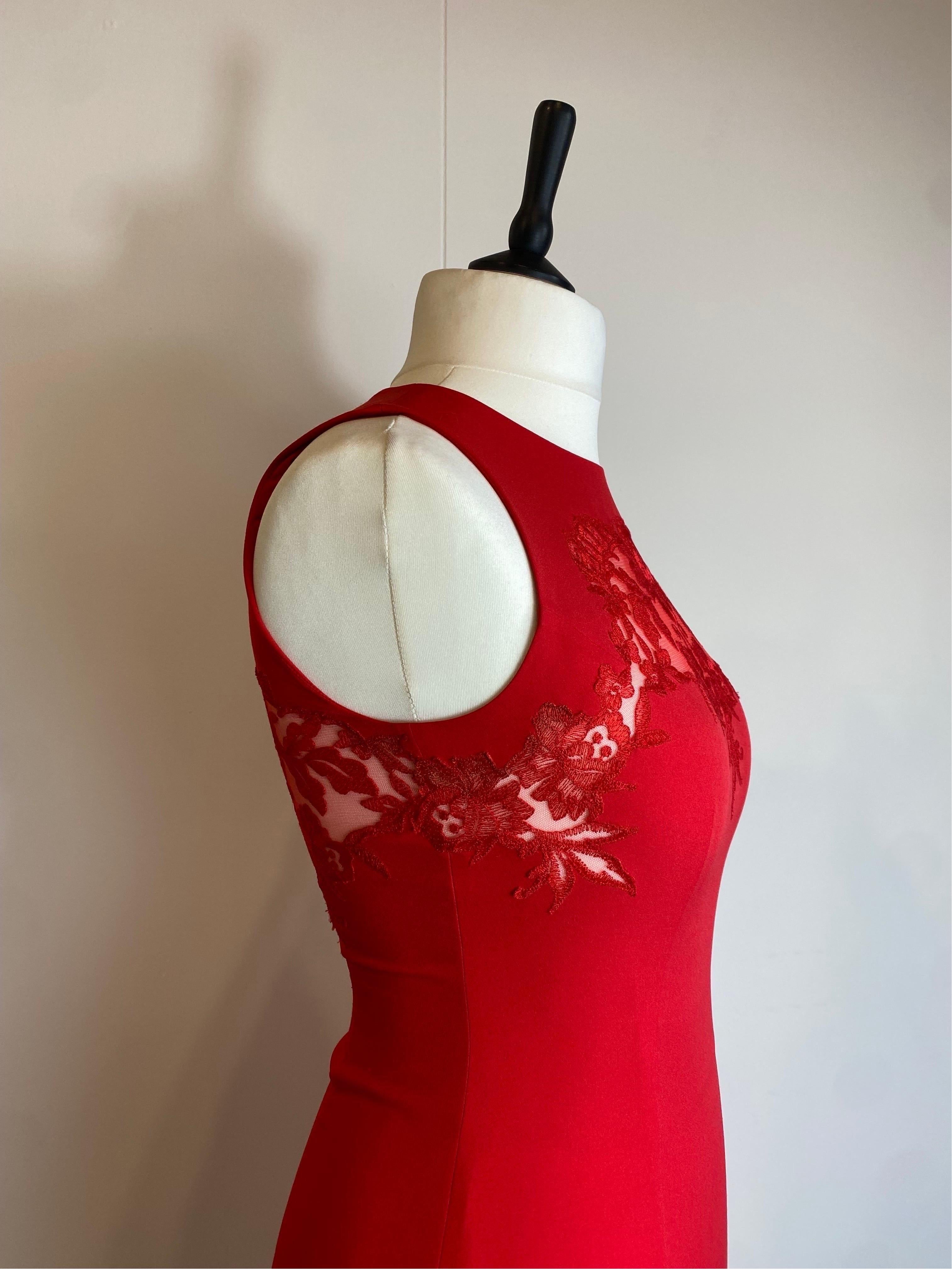 Ermanno Scervino red sheath Dress For Sale 2