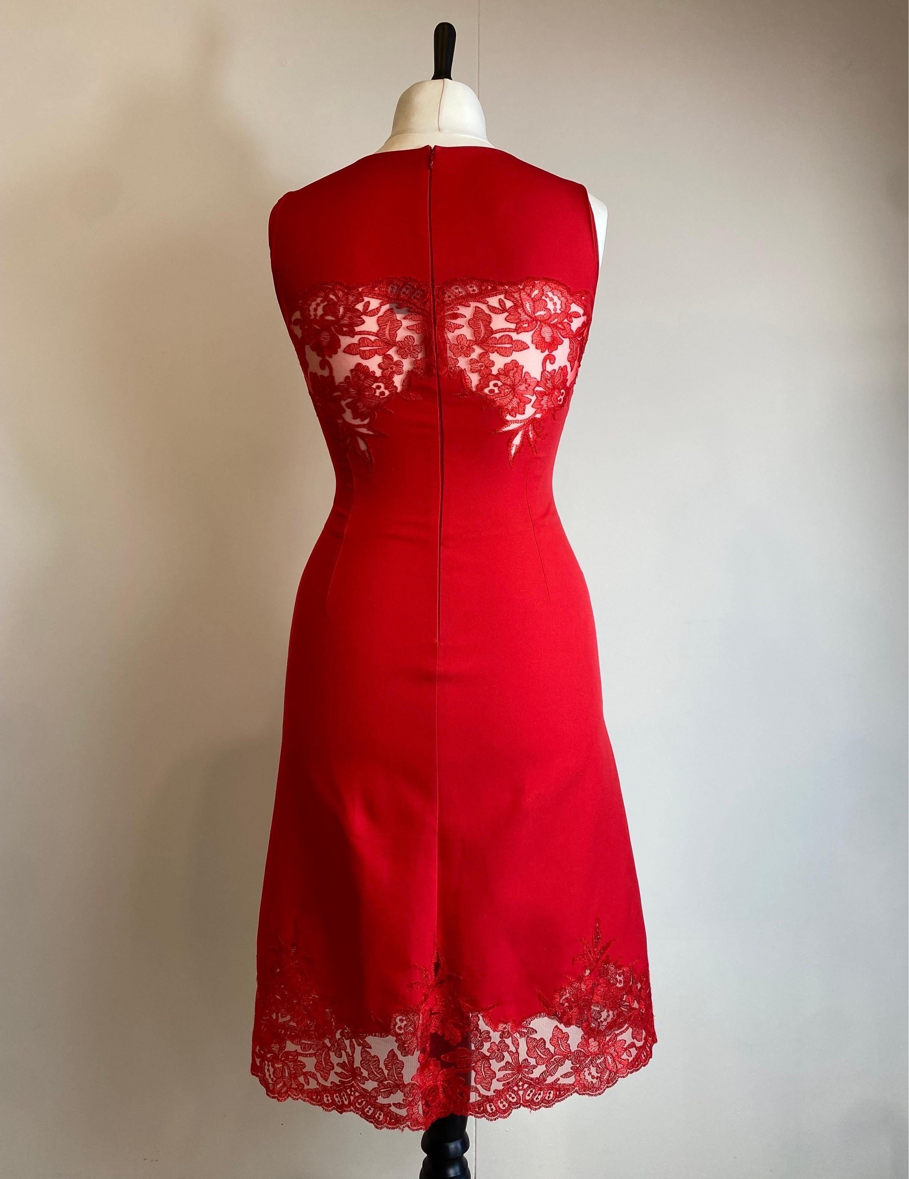 Ermanno Scervino red sheath Dress For Sale 3