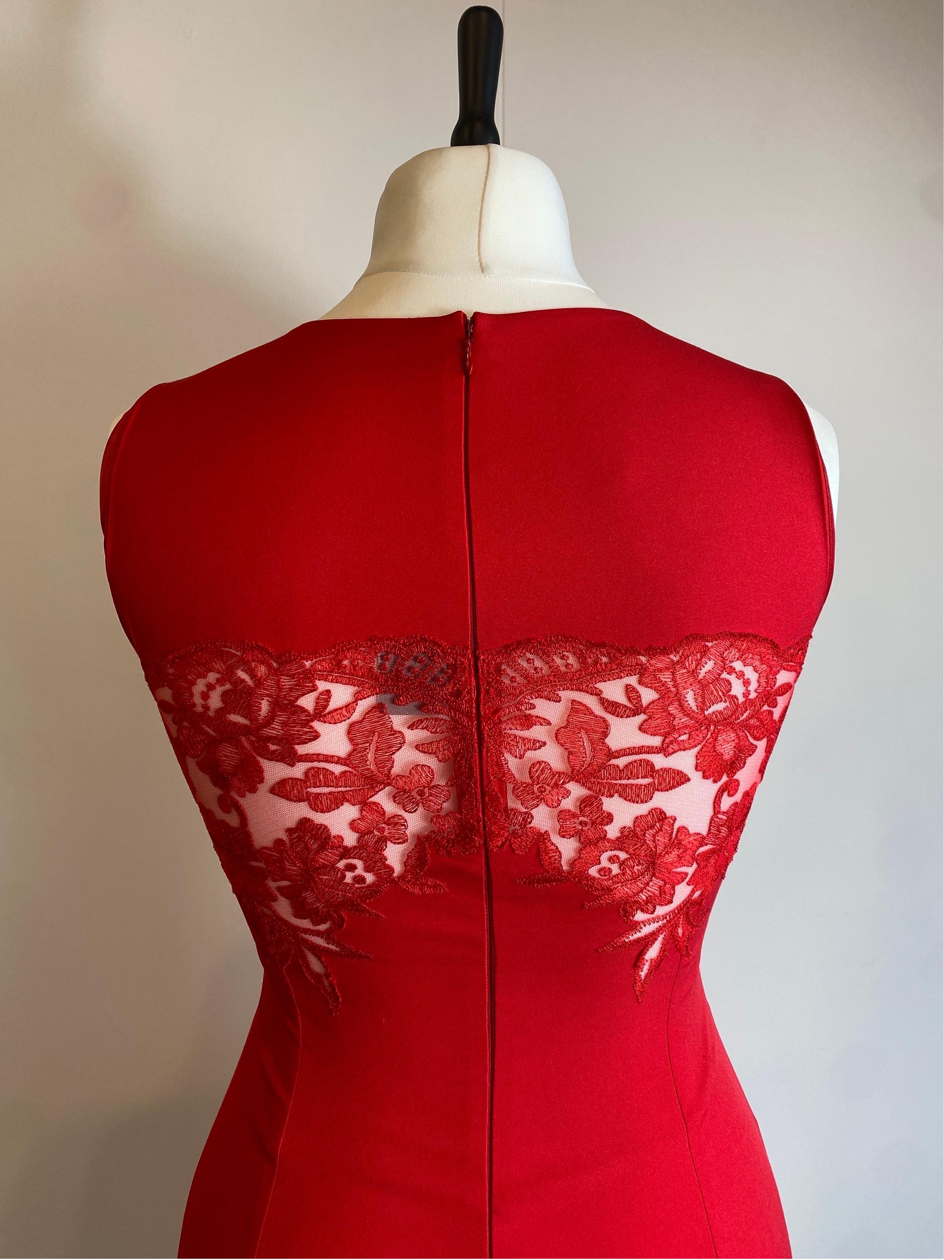 Ermanno Scervino red sheath Dress For Sale 4