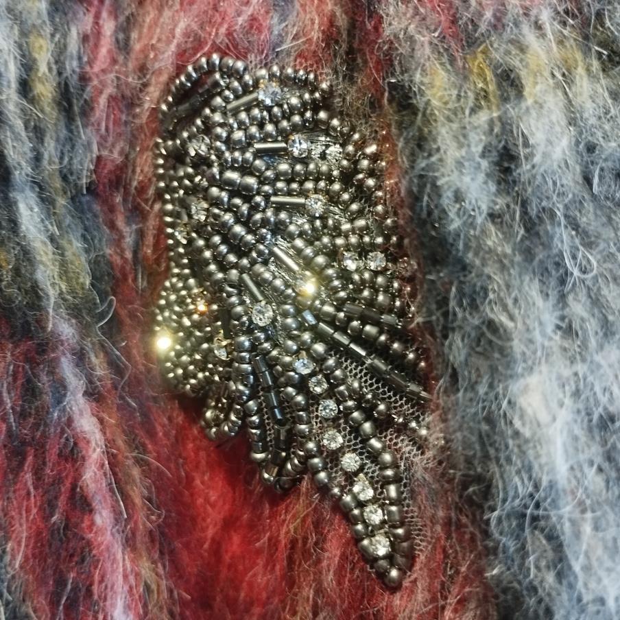 Ermanno Scervino Cappotto in tartan rosso IT 40 in vendita 2