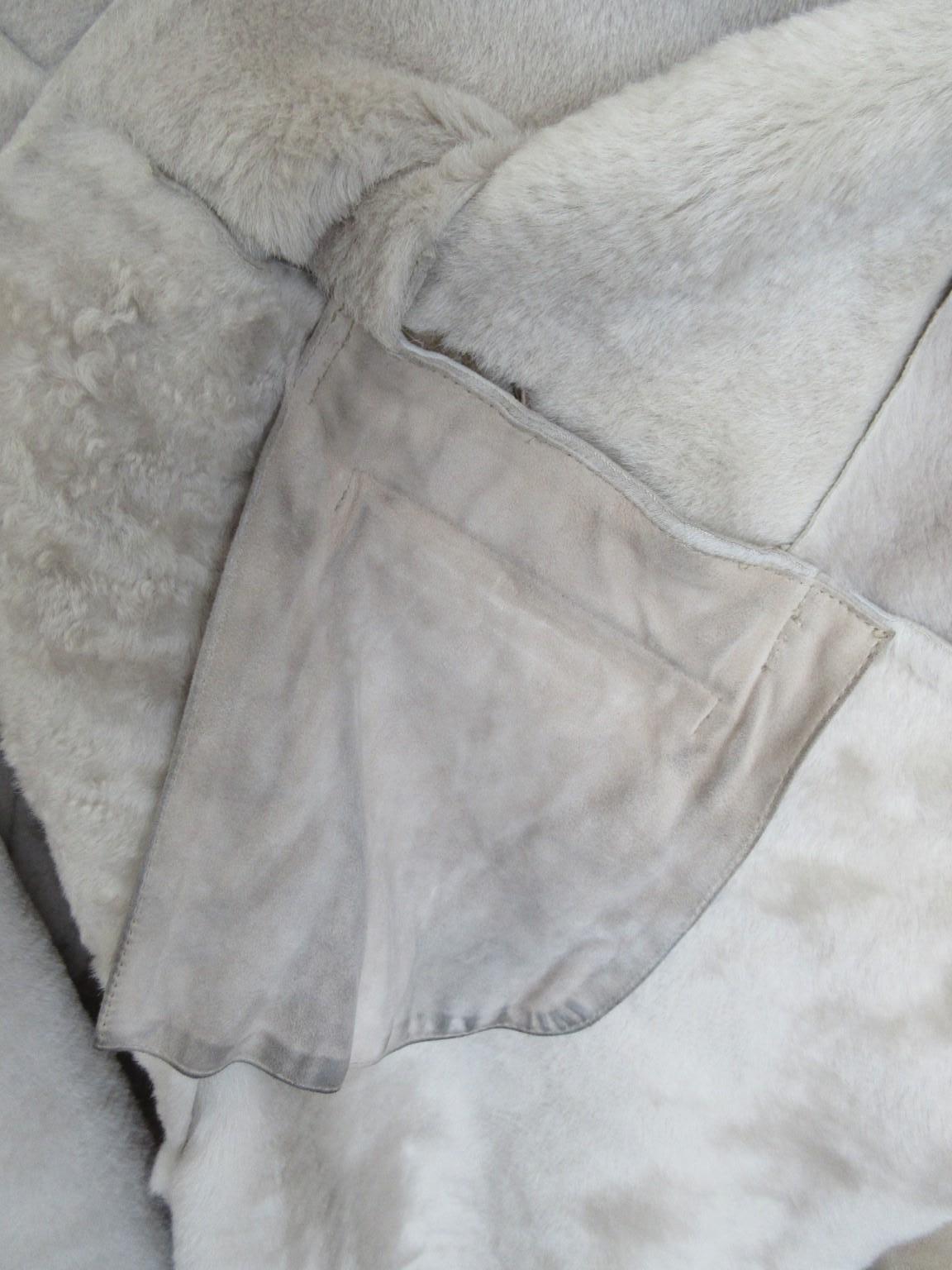 Ermanno Scervino Shearling Coat with Lynx fur For Sale 5