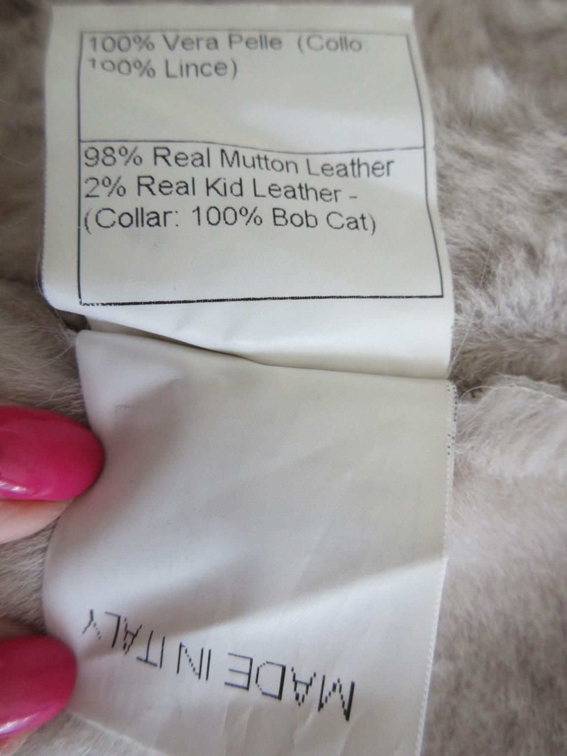 Ermanno Scervino Shearling Coat with Lynx fur For Sale 6