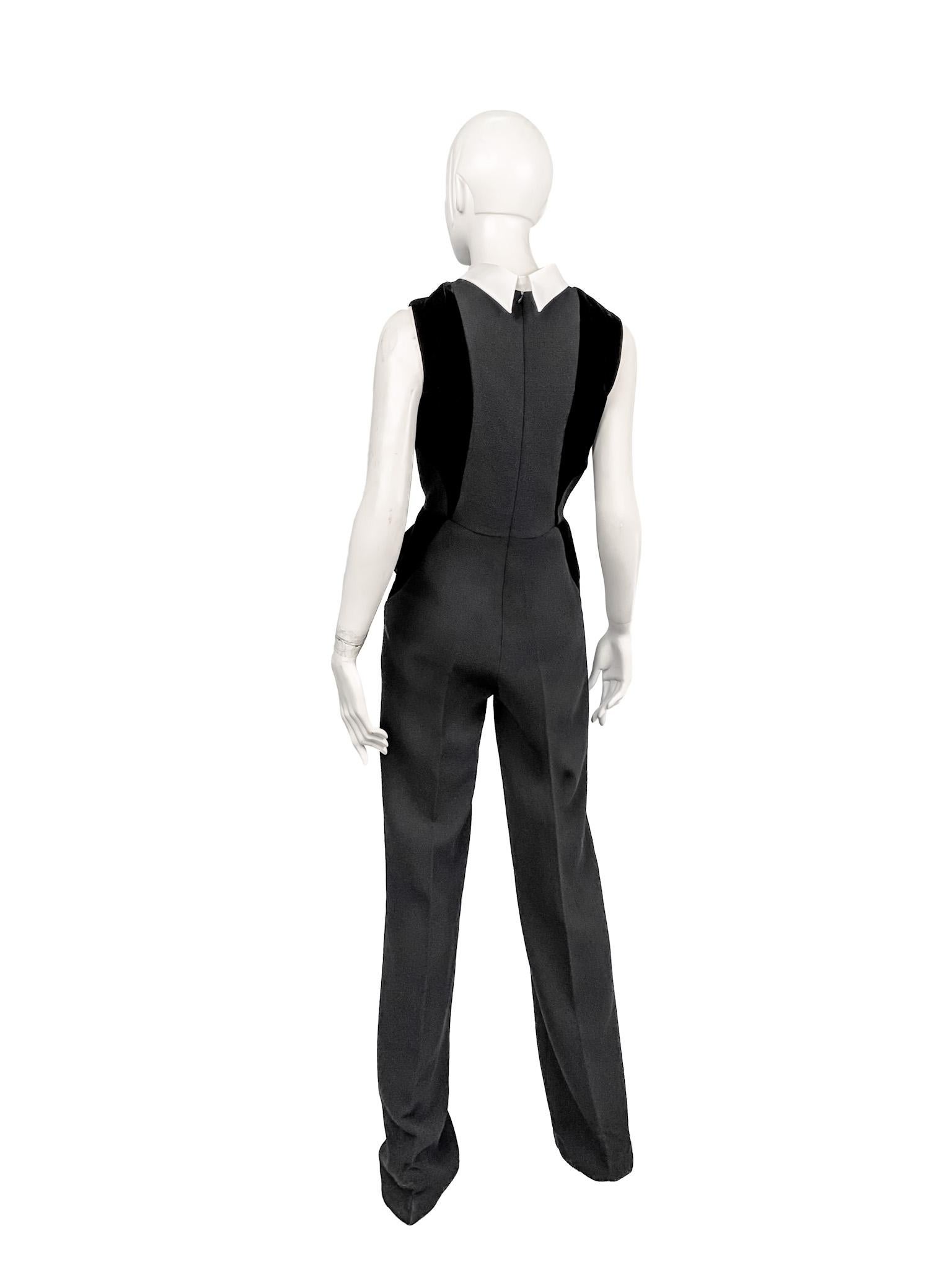 Ermanno Scervino RRP $2500 silk & wool long wide leg jumpsuit, new with tags  In Excellent Condition In TARRAGONA, ES