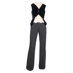 Ermanno Scervino RRP $2500 silk & wool long wide leg jumpsuit, new with tags 