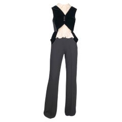 Ermanno Scervino RRP $2500 silk & wool long wide leg jumpsuit, new with tags