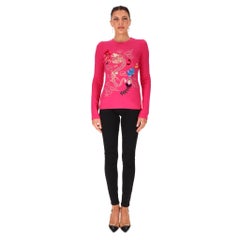 Ermanno Scervino Virgin Wool, Silk & Cashmere Dragon Embroidered Jumper