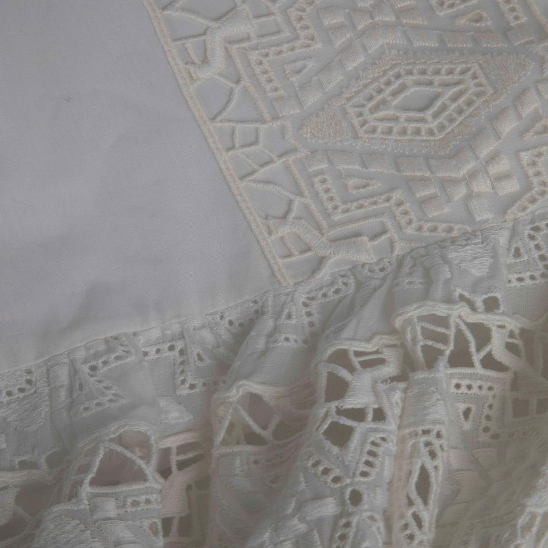 Ermanno Scervino White Broderie Anglaise Shirt Dress Taglia S. In condizioni buone a London, GB