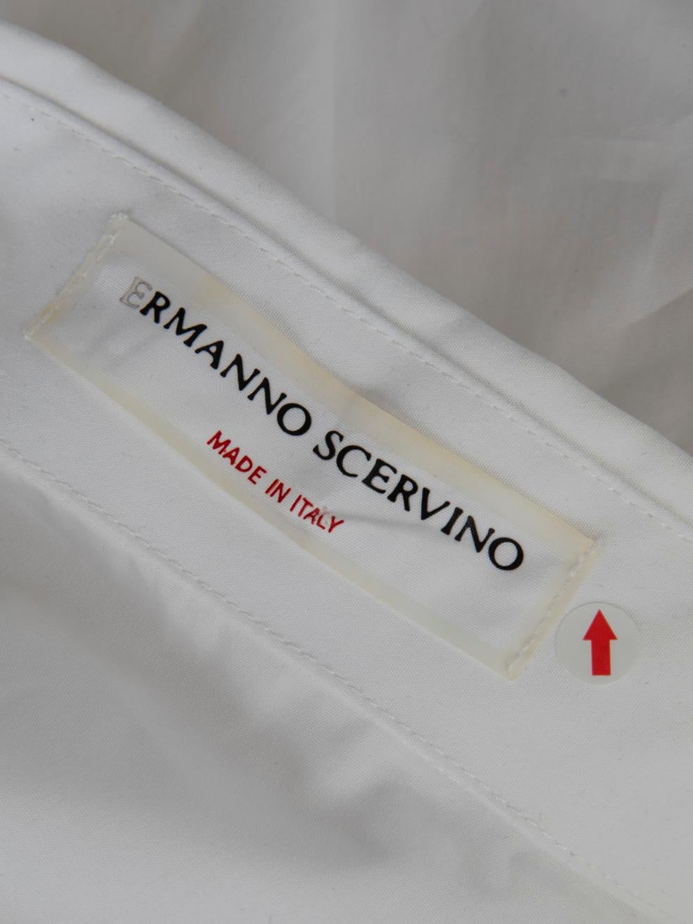 Ermanno Scervino White Broderie Anglaise Shirt Dress Size S 1