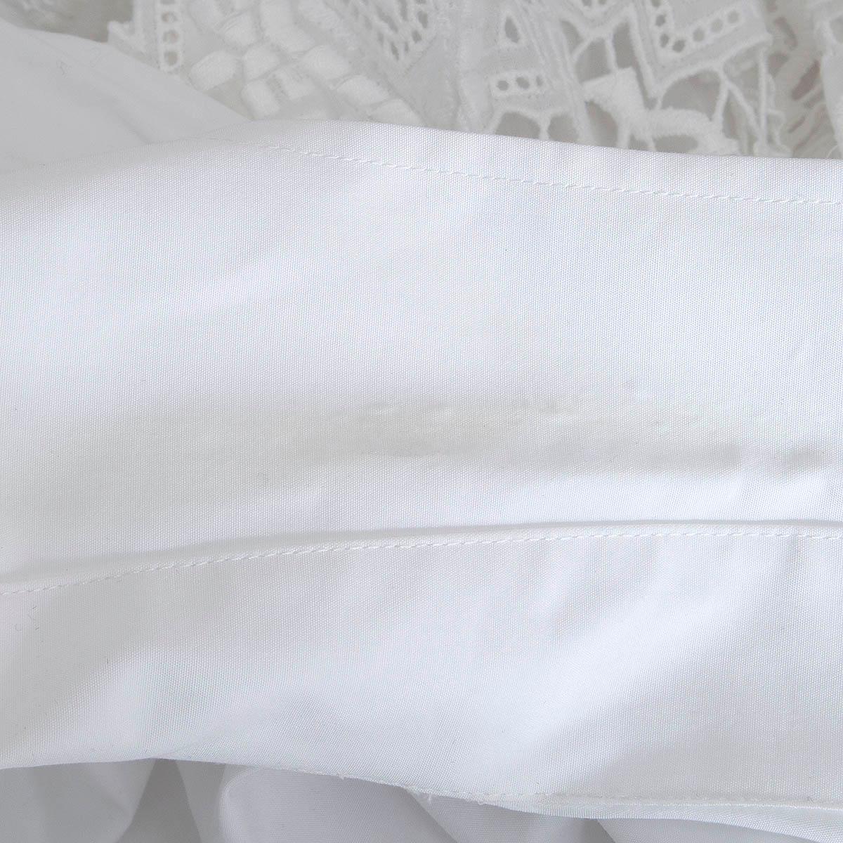 ERMANNO SCERVINO Weißes BRODERIE ANGLAISE SHIRT-Kleid aus Baumwolle 44 L im Angebot 3