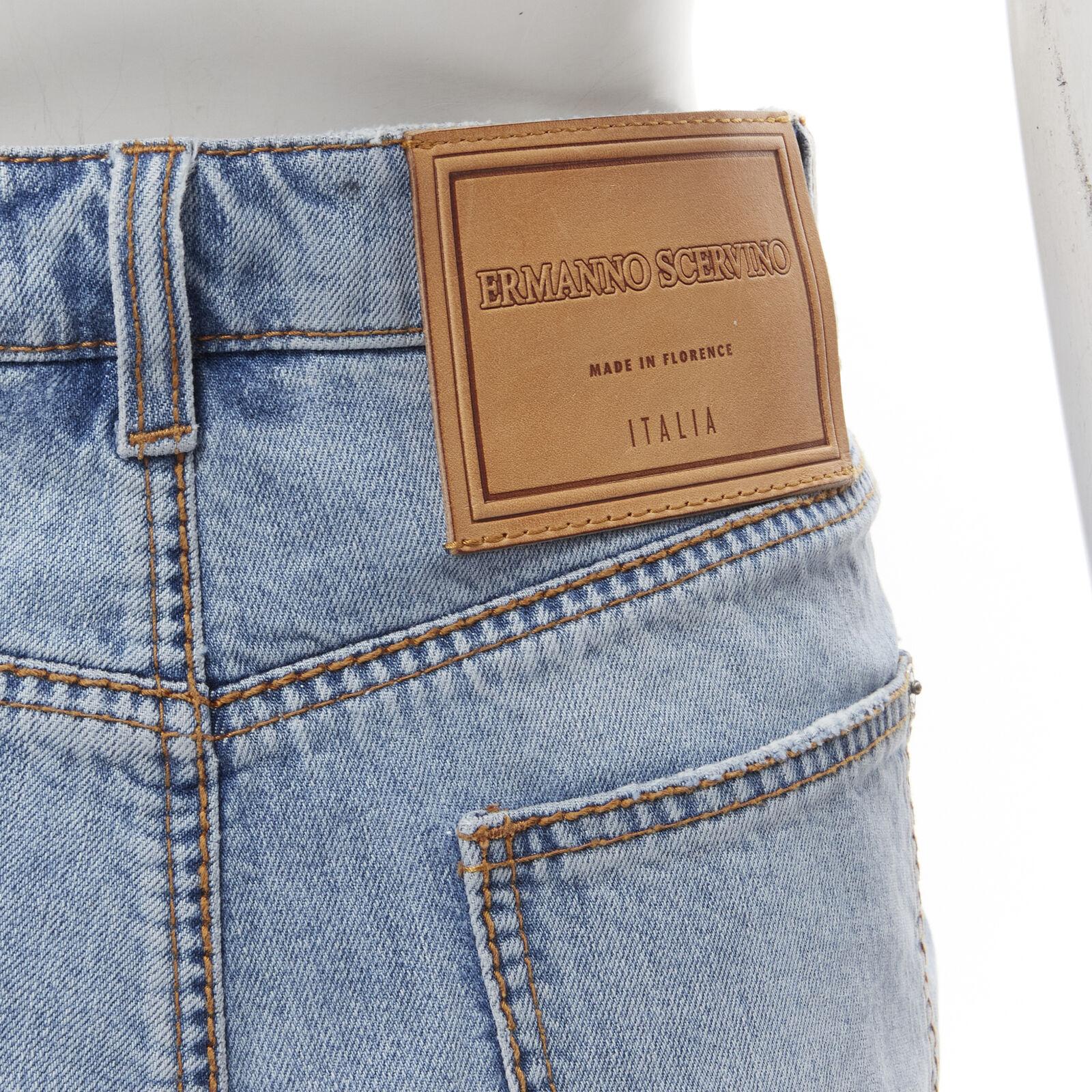Ermanno Scervino White Cropped Jeans Denim Pants Branded Capri