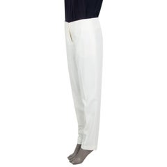 ERMANNO SCERVINO Hose aus weißer Viskose mit TAPERED 42 M