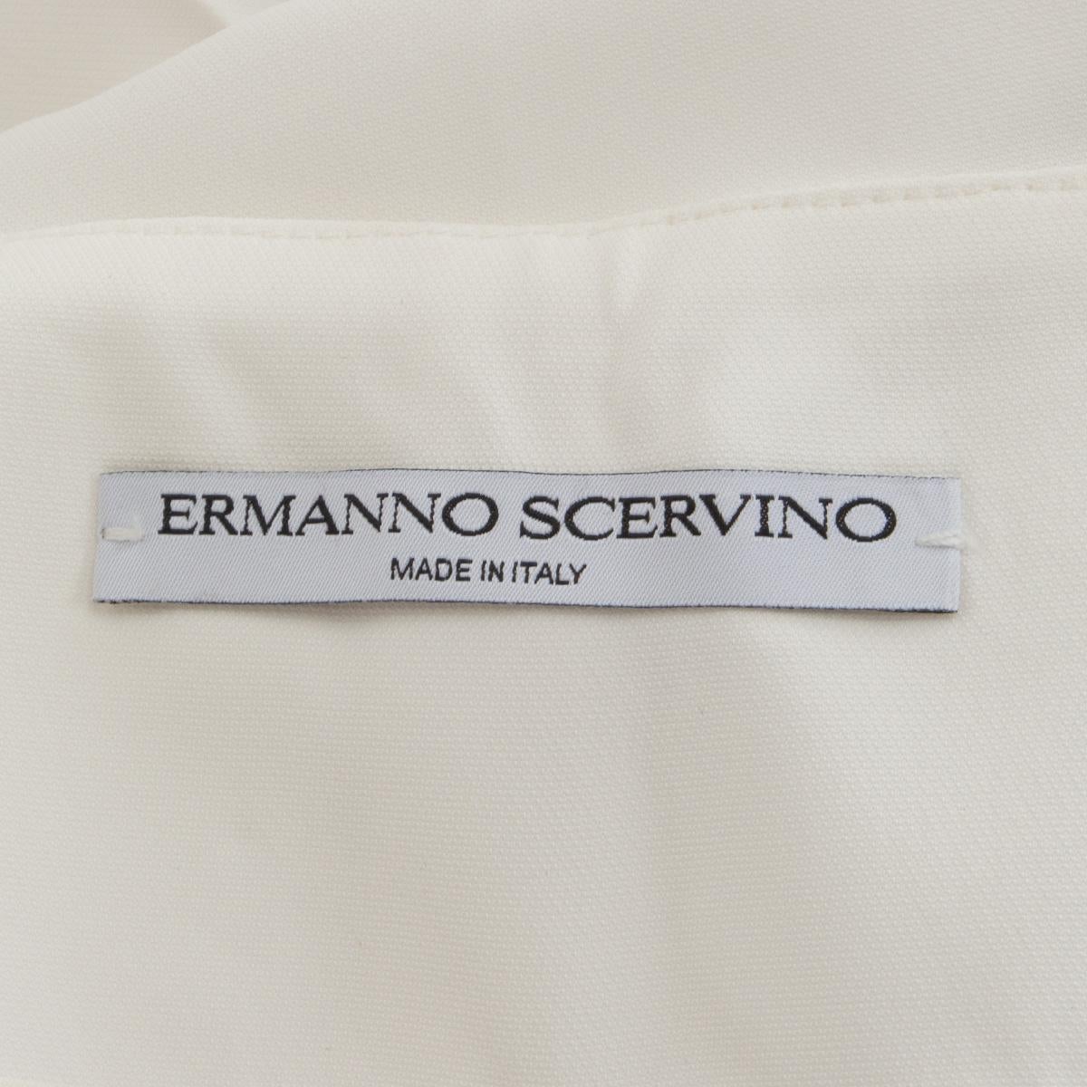 ERMANNO SCERVINO white viscose TAPERED Pants 42 M In Excellent Condition For Sale In Zürich, CH