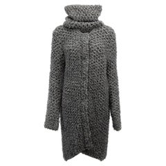 Ermanno Scervino Women
s Charcoal Long Line Cardigan 
Matching Snood Set