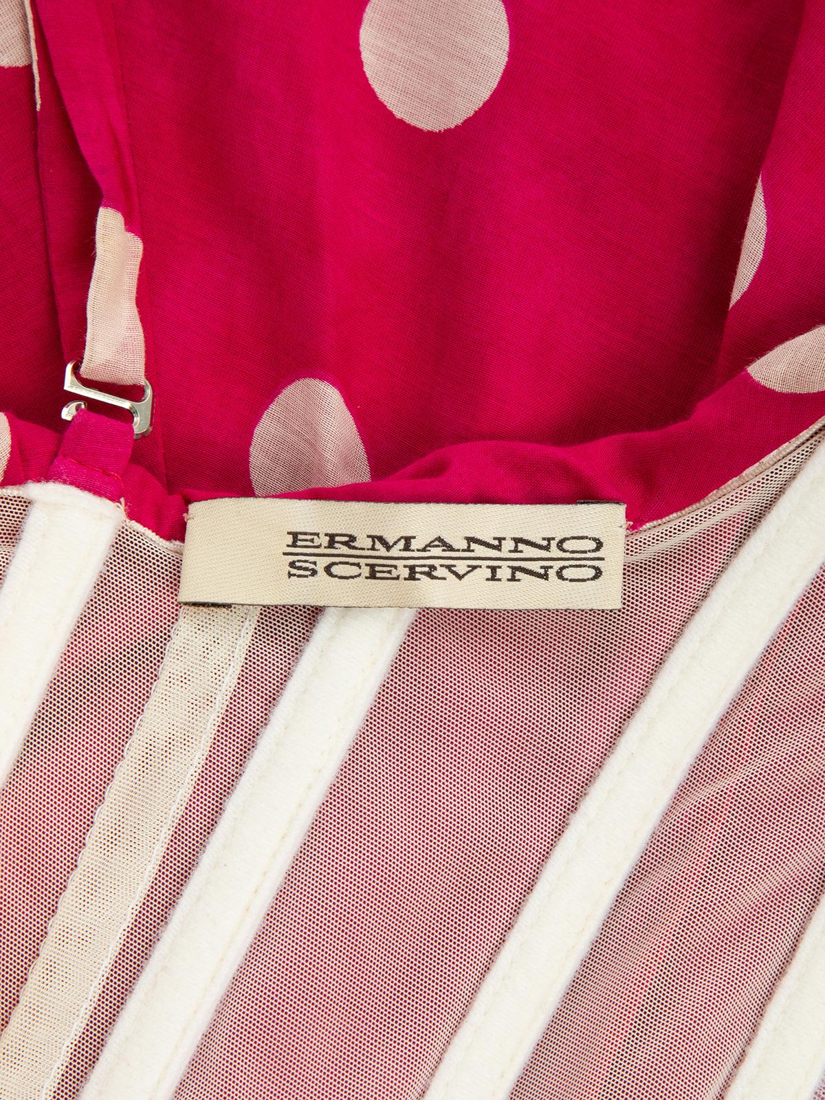 Ermanno Scervino Women's Silk Polka Dot Belted Mini Dress For Sale 3