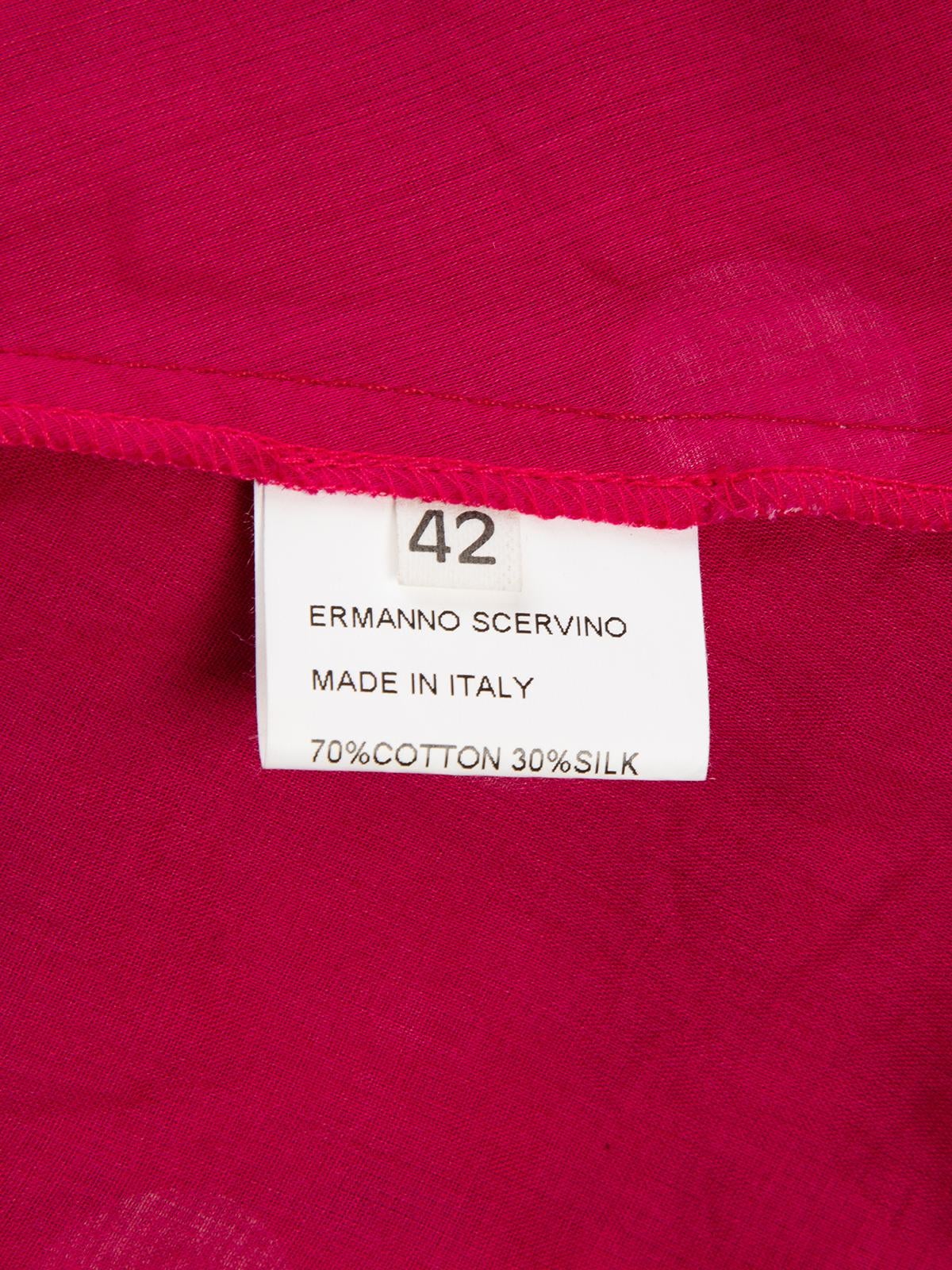 Ermanno Scervino Women's Silk Polka Dot Belted Mini Dress For Sale 4