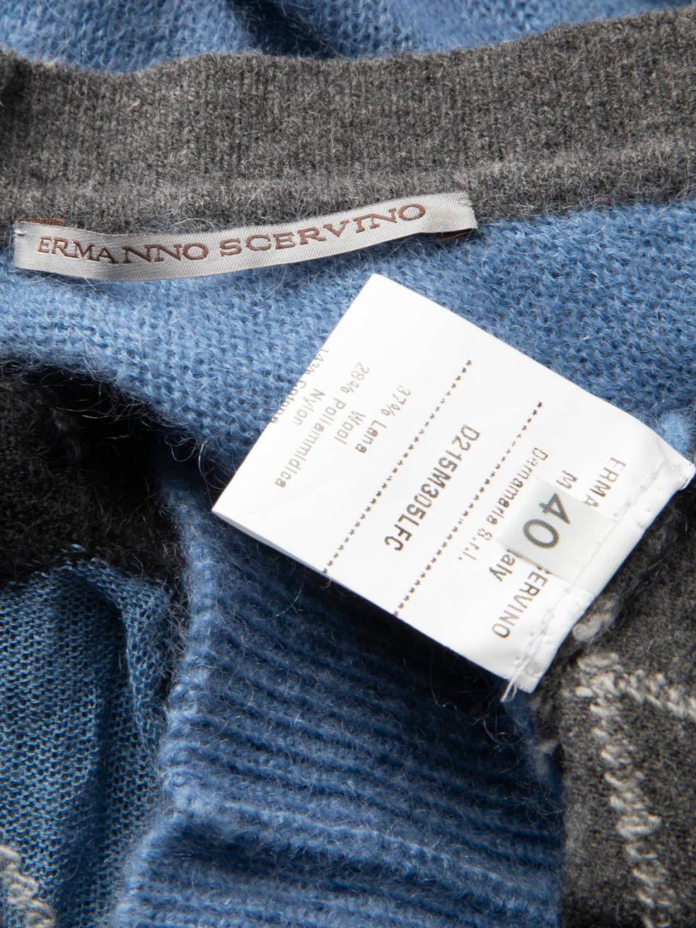 Ermanno Scervino - Pull en laine à motif argyle - Taille S Bon état - En vente à London, GB