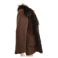 Ermanno Scervino Wool Jacket with Fox Fur Collar