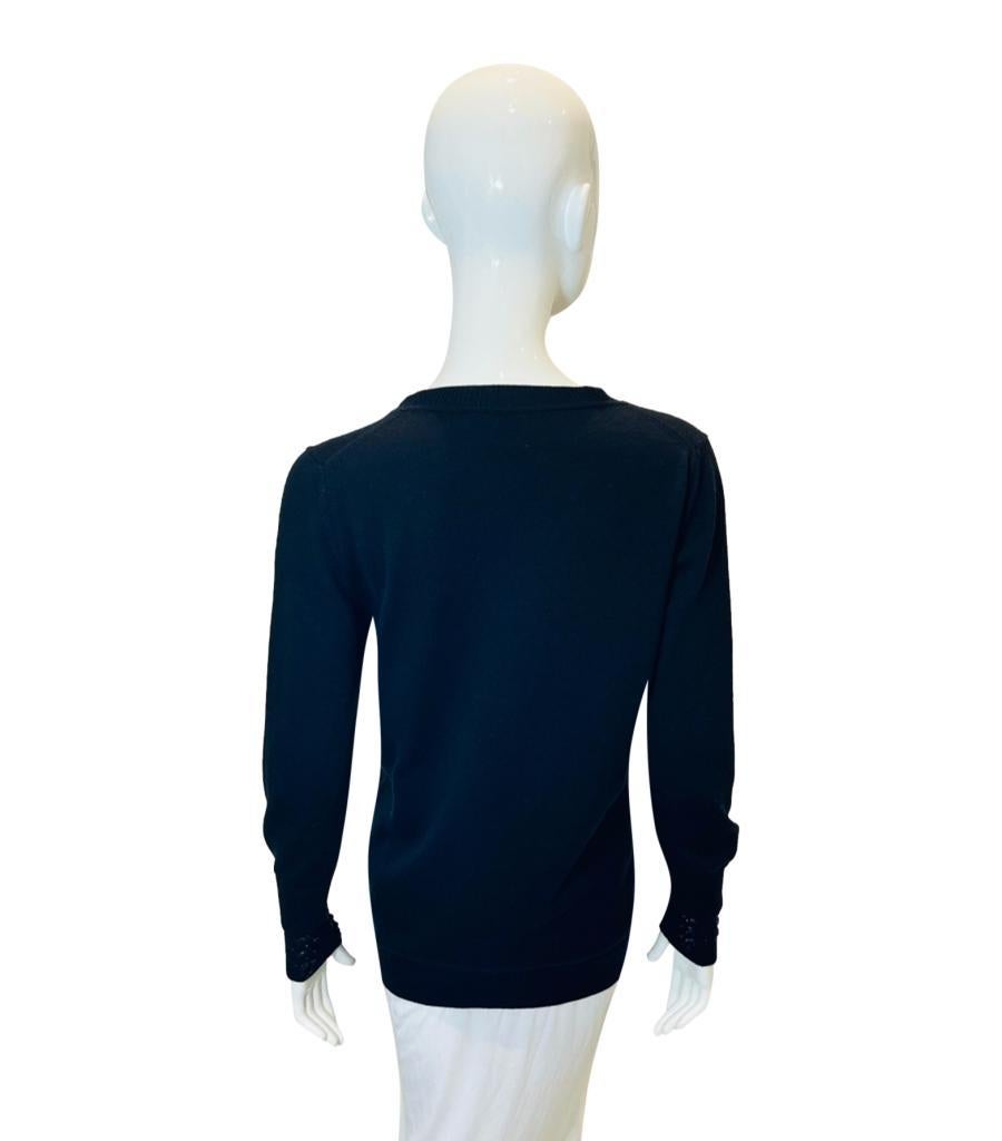 Women's Ermanno Scervino Wool Jumper With Mesh Jewelled Neckline For Sale