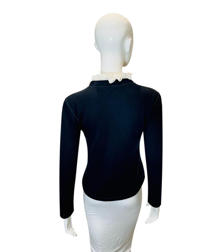 Women's Ermanno Scervino Wool, Silk & Cashmere Crystal Neckline Jumper For Sale