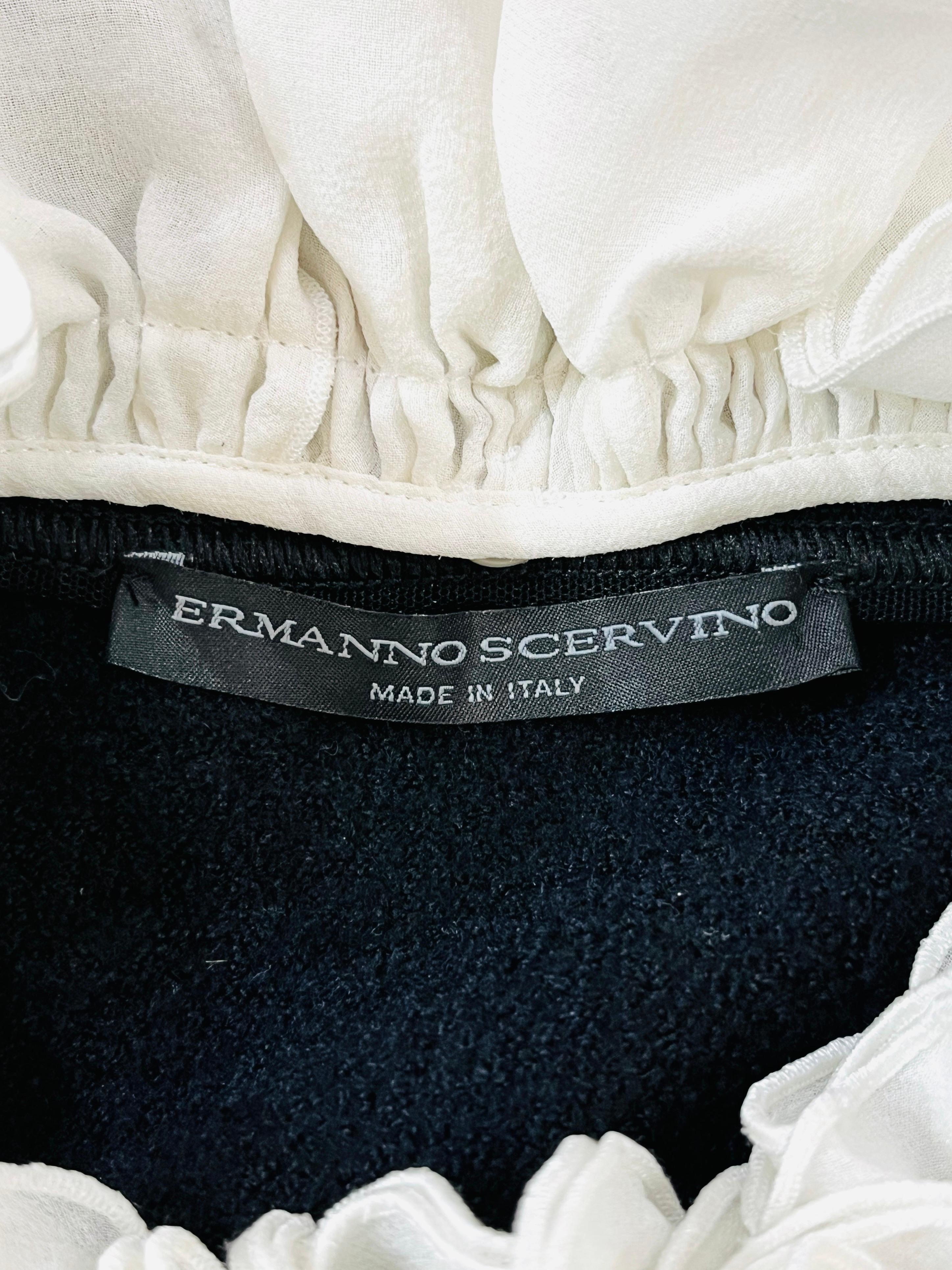 Ermanno Scervino Wool, Silk & Cashmere Crystal Neckline Jumper For Sale 2