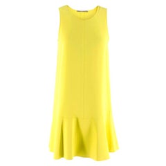 Ermanno Scervino Yellow Sleeveless Dress w/ Godet Hem XS 40 