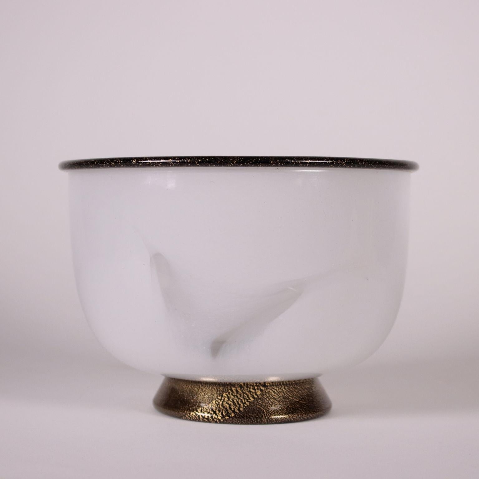Mid-Century Modern Ermanno Toso & Ercole Barovier Bowl Glass Murano, Italy, 1980s