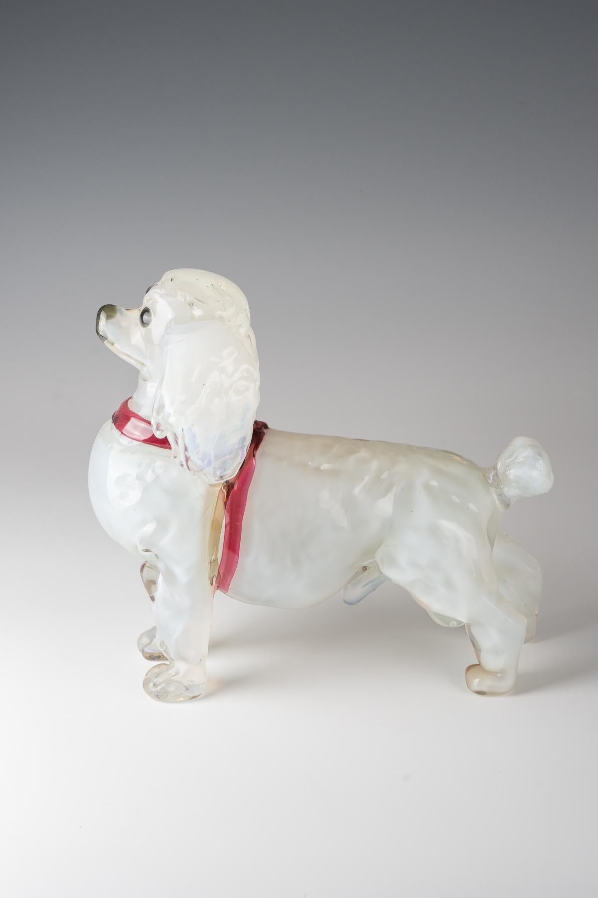 Ermano Nason para Cenedese. Figura de caniche escultor 1963-72. en Bastante bueno estado para la venta en Zurich, CH