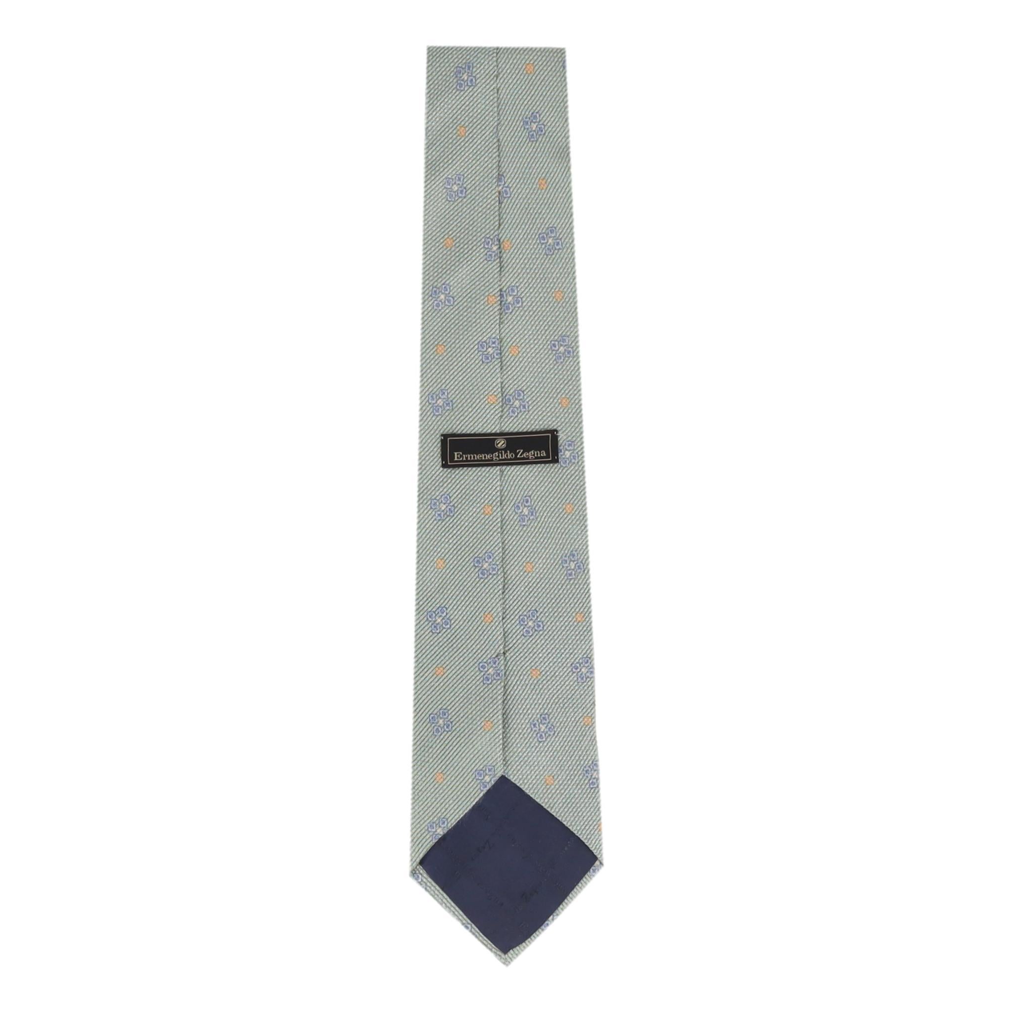 Corbata de seda estampada Ermegildo Zegna en Excelente estado para la venta en London, GB