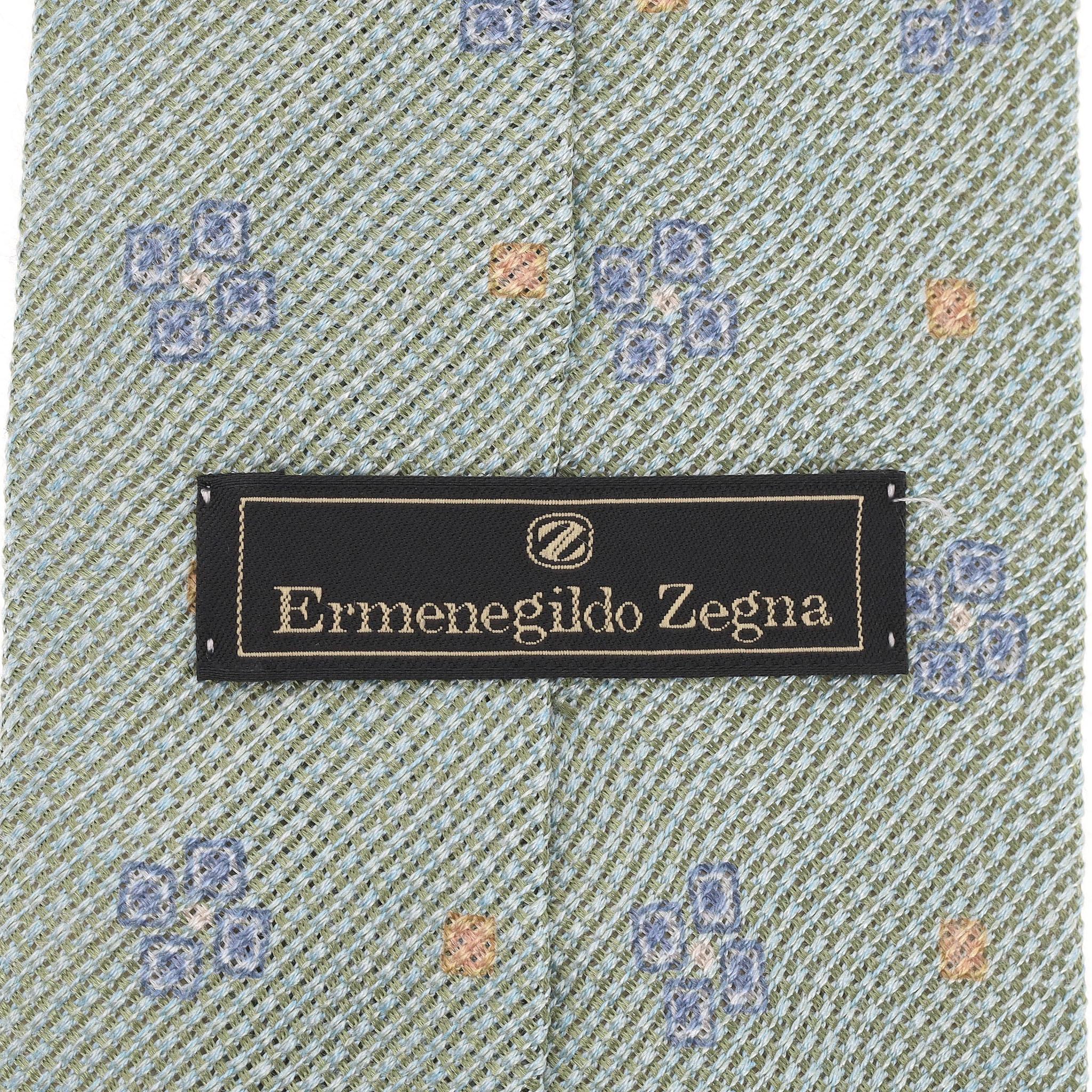 Corbata de seda estampada Ermegildo Zegna en venta 1