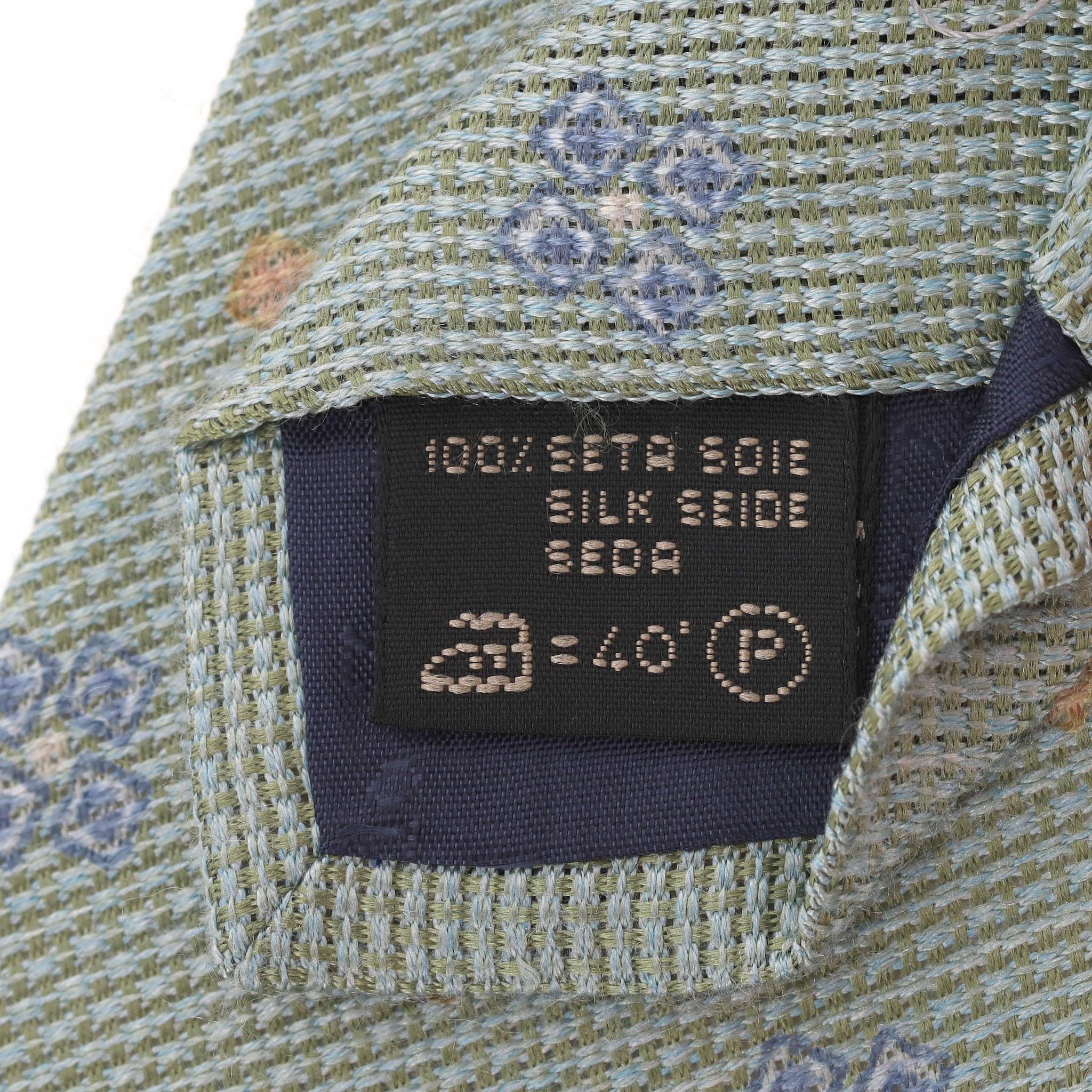 Corbata de seda estampada Ermegildo Zegna en venta 2
