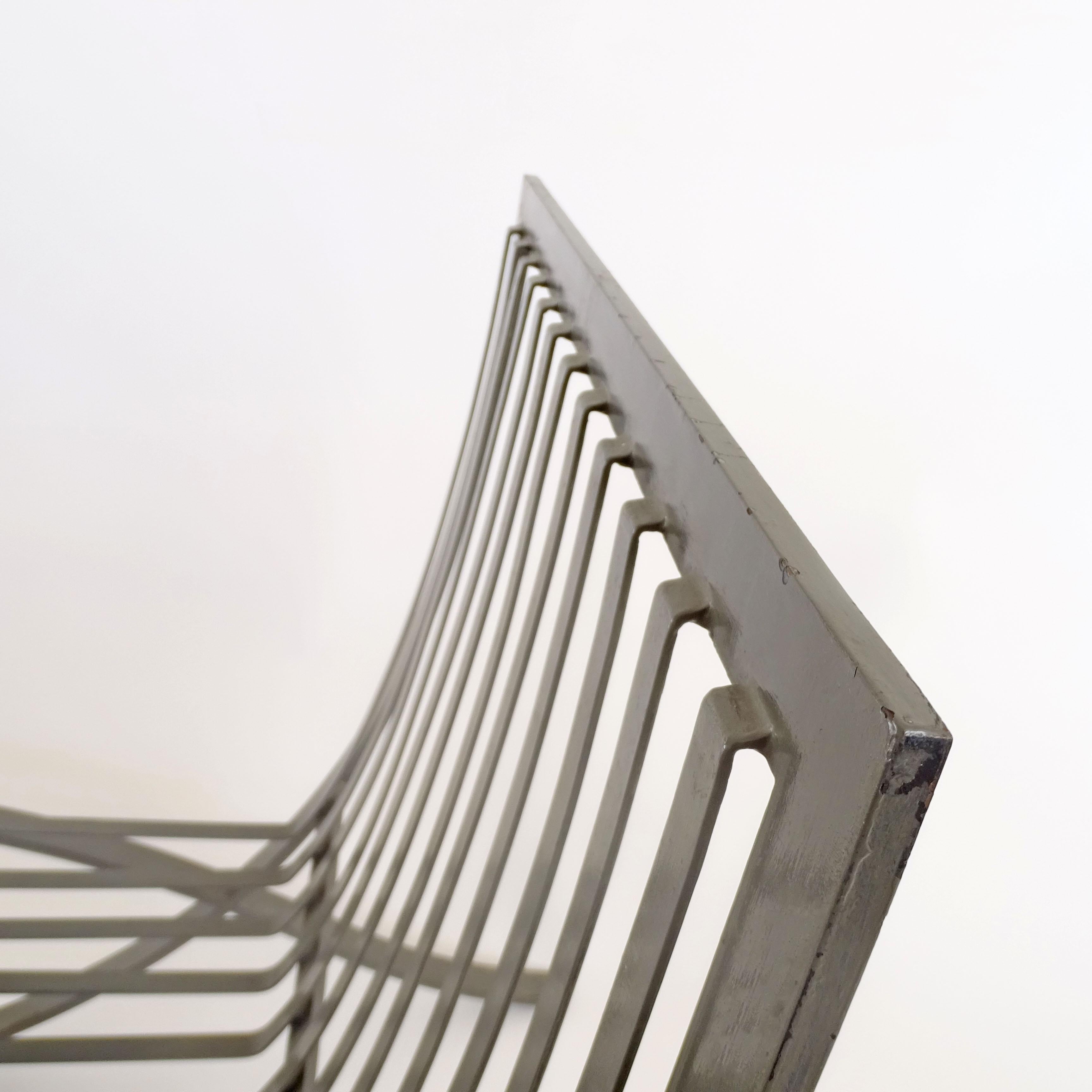 Ermenegildo & Eugenio Soncini set of outdoor / Indoor metal chairs, Italy 1950s For Sale 4