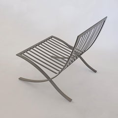 Ermenegildo & Eugenio Soncini set of outdoor / Indoor metal chairs, Italy 1950s