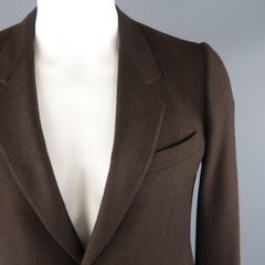 ERMENEGILDO ZEGNA 40 Regular Brauner Sportmantel aus Wolle/Kaschmir