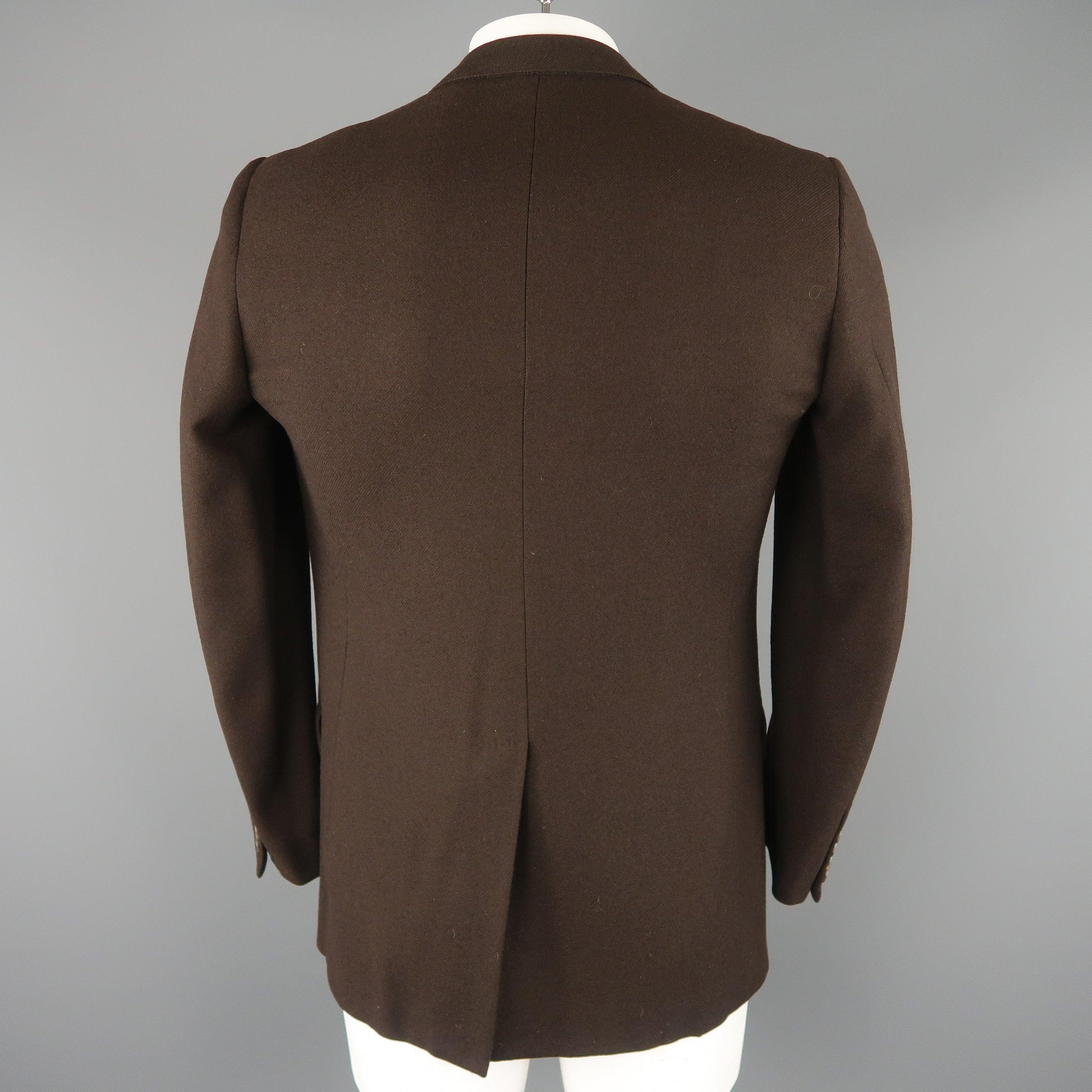Men's ERMENEGILDO ZEGNA 40 Regular Brown Wool / Cashmere Sport Coat For Sale