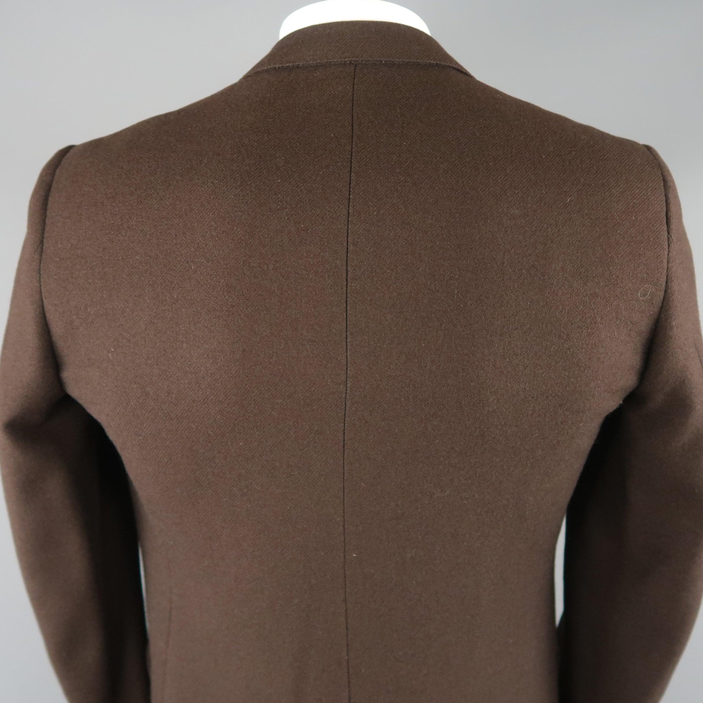 De los hombres Abrigo deportivo Ermenegildo Zegna 40 Regular Marrón Lana / Cachemira en venta