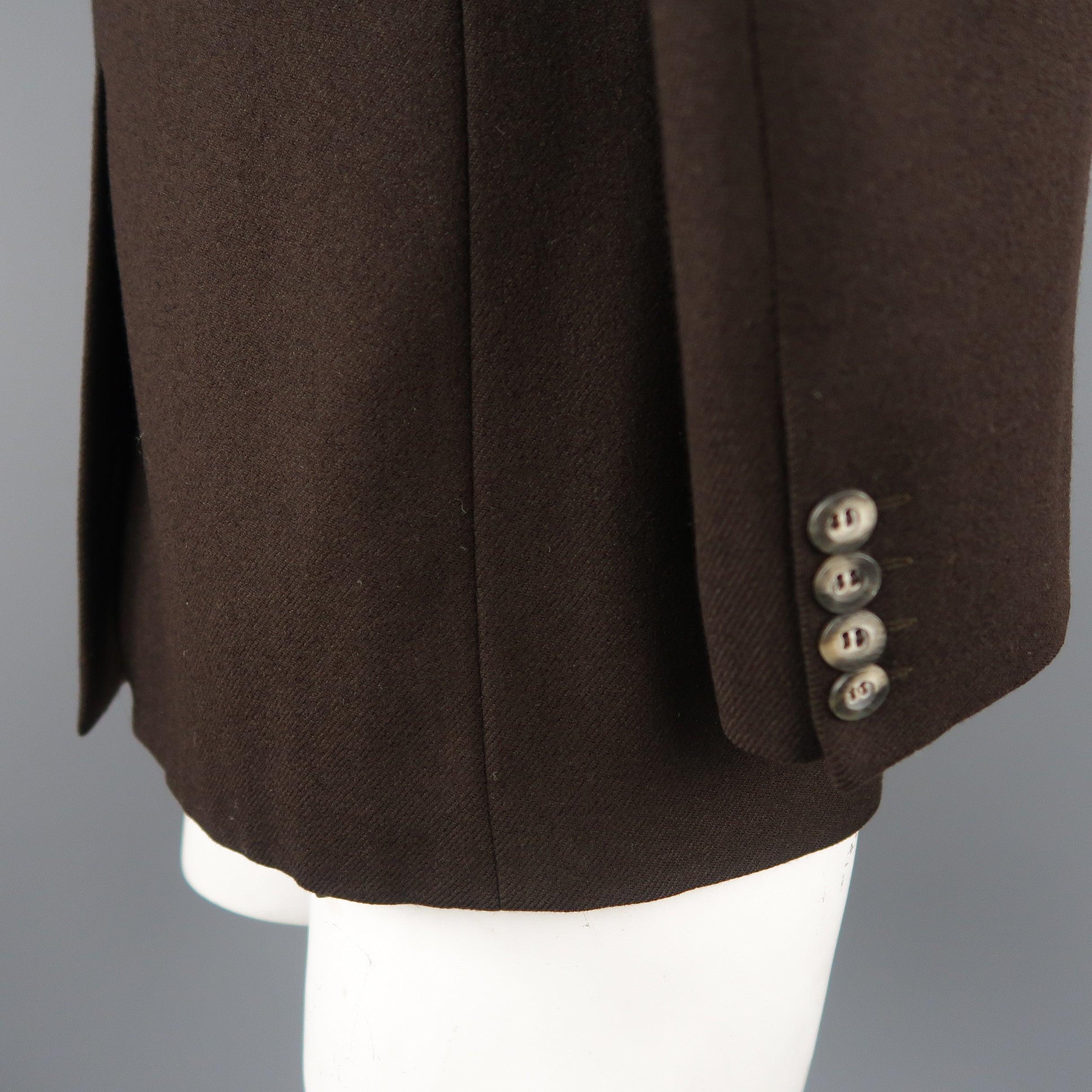 ERMENEGILDO ZEGNA 40 Regular Brown Wool / Cashmere Sport Coat For Sale 2
