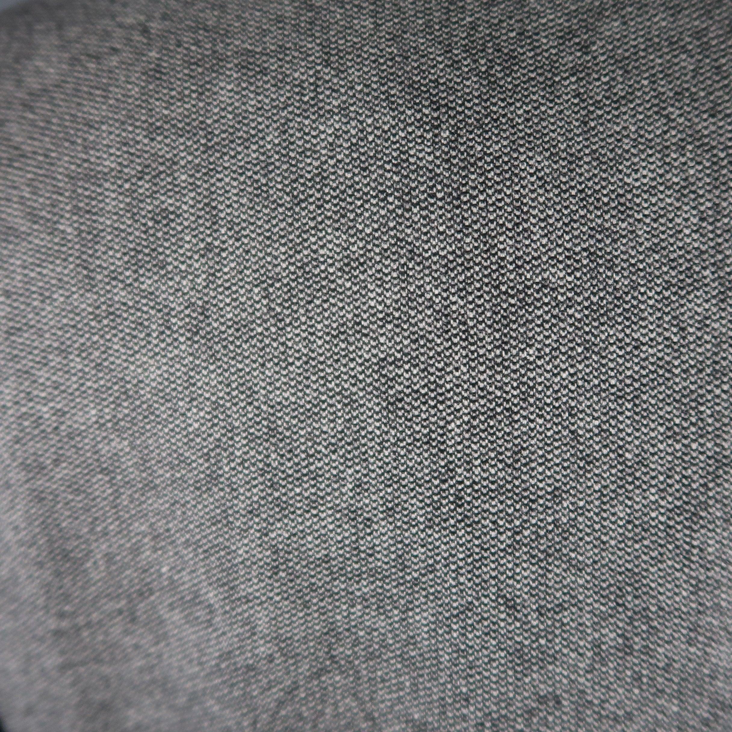 ERMENEGILDO ZEGNA 44 Grey Heather Wool Cashmere Notch Lapel Sport Coat For Sale 1
