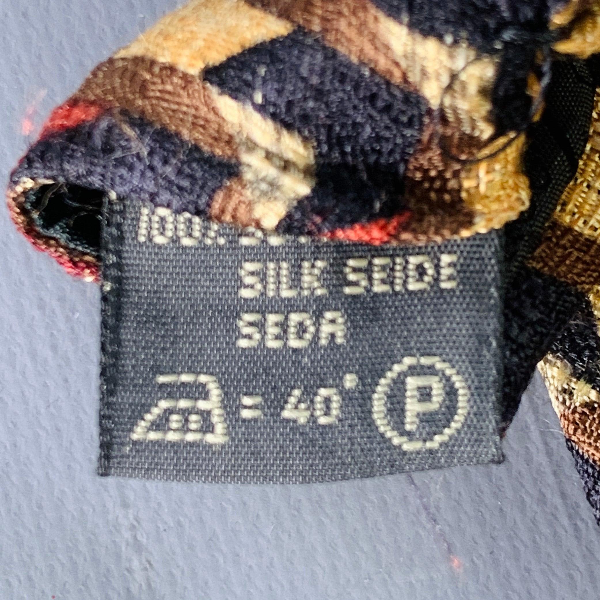 Uomo Ermenegildo Zegna Cravatta in seta astratta multicolore nera in vendita