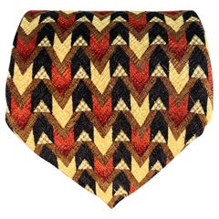 Ermenegildo Zegna Cravatta in seta astratta multicolore nera